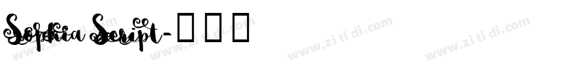 Sophia Script字体转换
